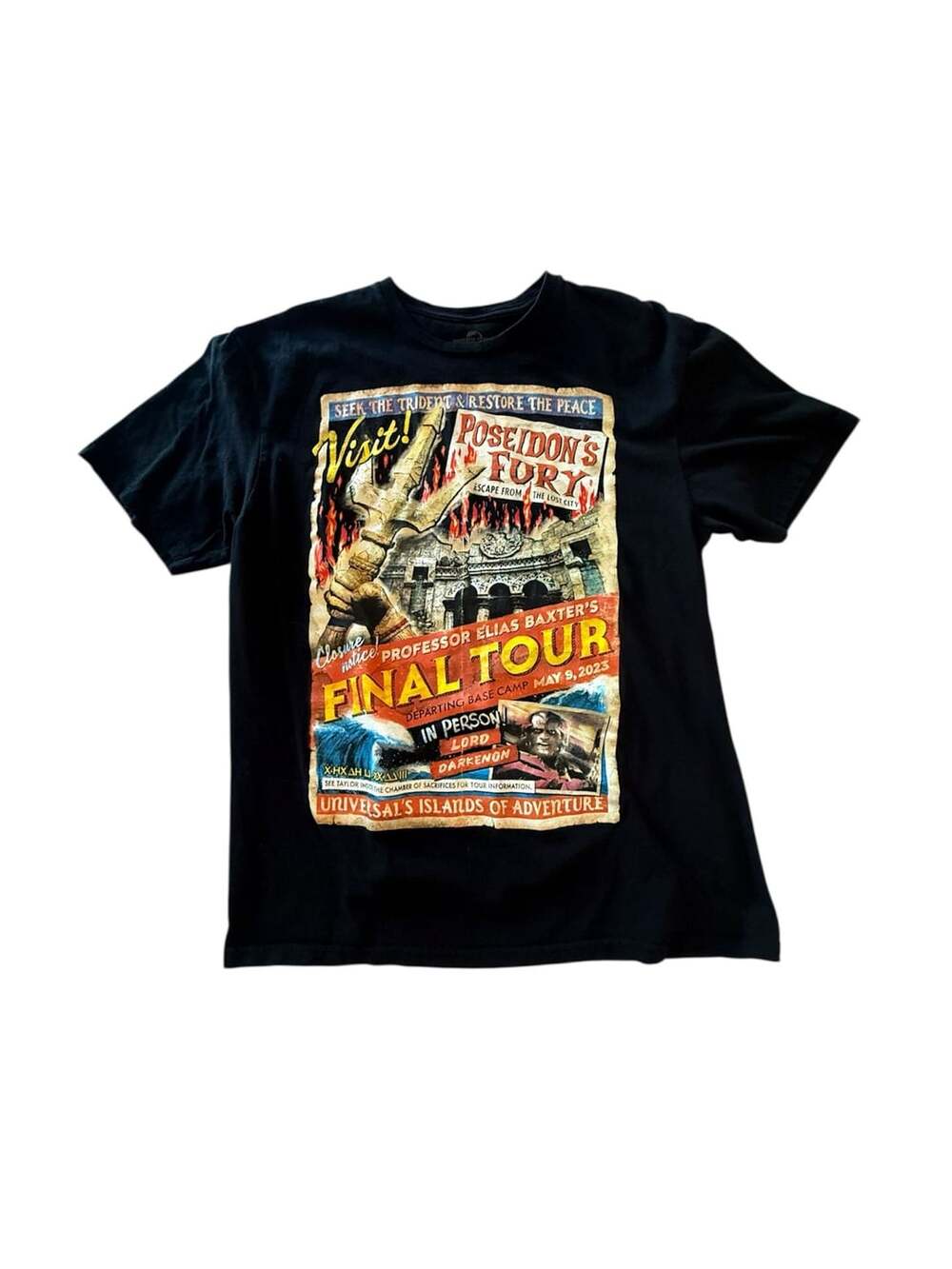 Universal Studios Poseidon's Fury Final Tour T-Shirt